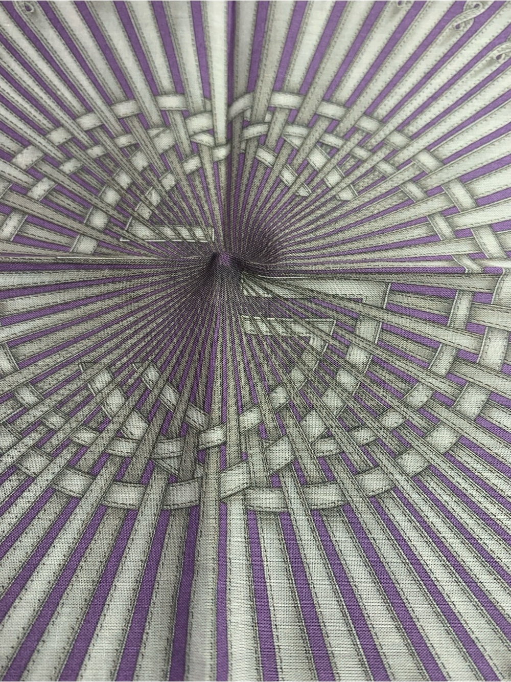 Gucci Purple Silk Scarf with Silver Accent Pattern